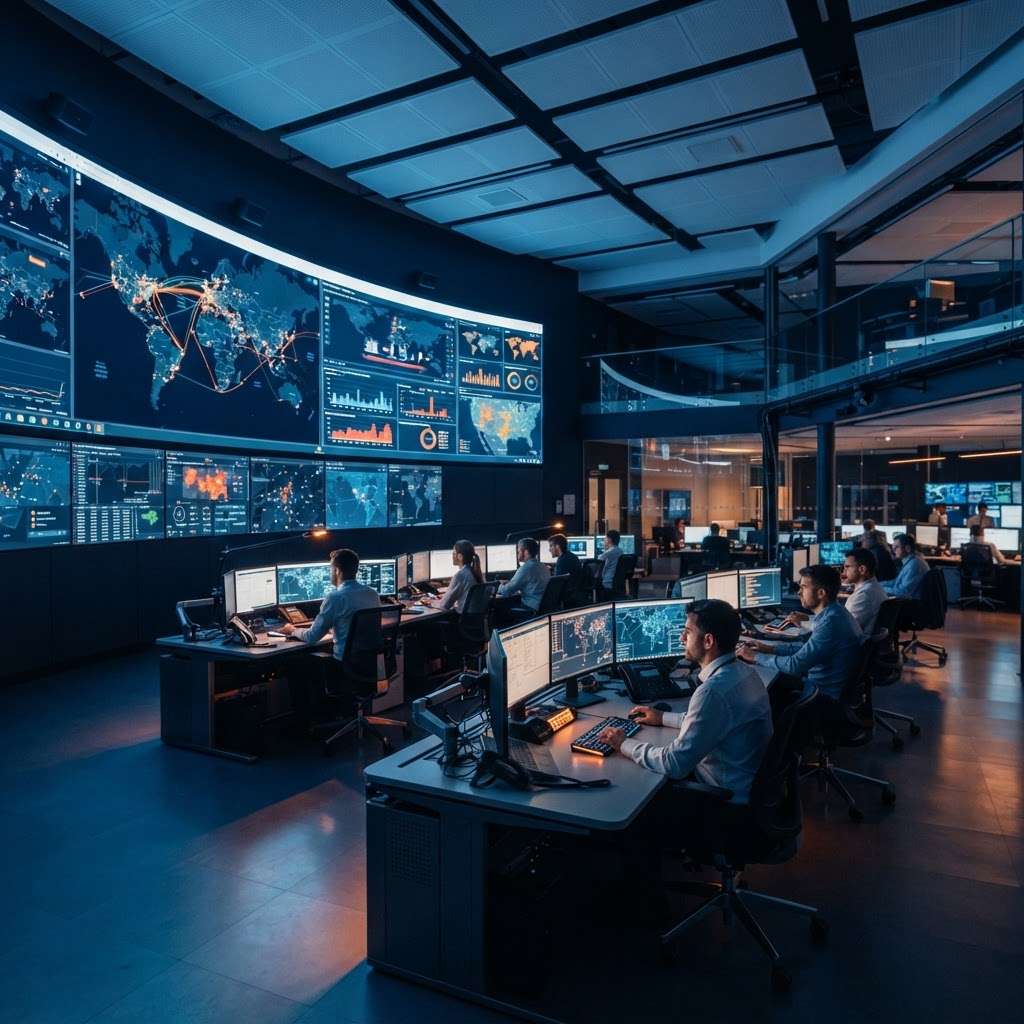 Cargo operations at Global Mail Express hub